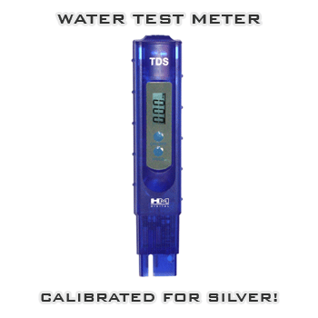 TDS/PPM Water Test Meter - Calibrated For Silver